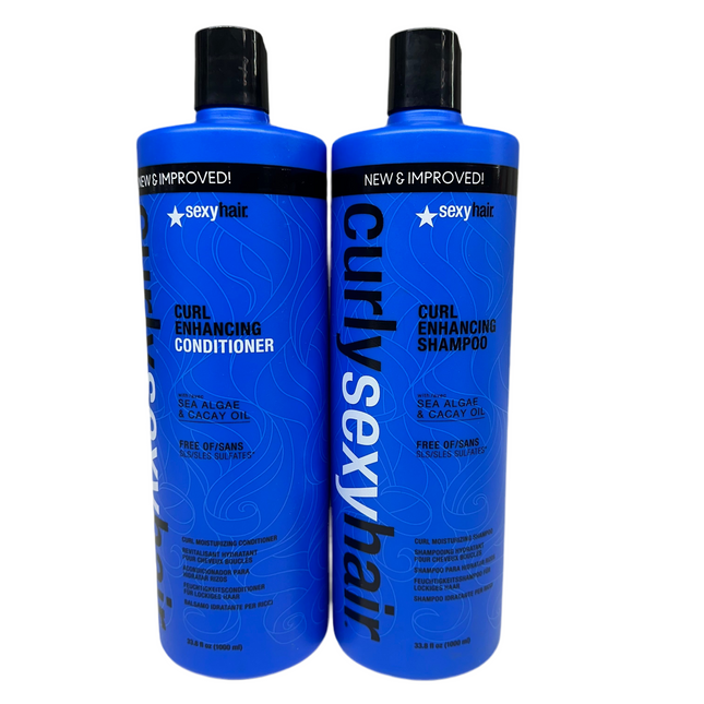 Sexy Hair Curly Curl Enhancing Shampoo & Conditioner 33.8 oz – 2 Pack – New