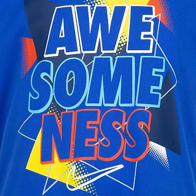 Nike “Awesomeness” Dri-Fit Graphic Tee Boys Size M (4–7) Short Sleeve T-Shirt New