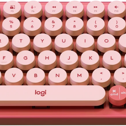 Logitech POP Keys Mechanical Wireless Keyboard with Customizable Emoji Keys, Durable Compact Design, Bluetooth - Heartbreak Rose