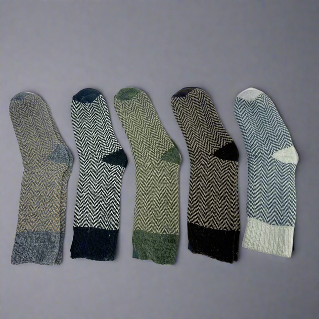5 Pairs - Merino Wool Socks for Men & Women, Size L (6.5-9.5