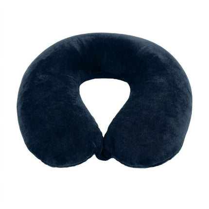 Protege Memory Foam Neck Pillow, 100% Polyester Fleece Knit, Navy, One Size