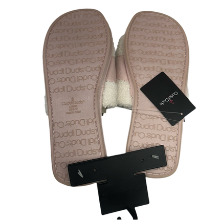 Cuddl Duds Chalk Pink Slippers - Size L (9-10) - Open Box