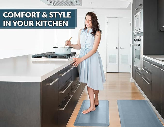 ComfiLife Anti-Fatigue Floor Mat 24" x 70" Denim Kitchen/Desk Mat New