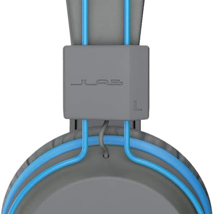 JLab JBuddies Studio On-Ear Kids Wired Headphones with Mic - Graphite/Blue - Open Box