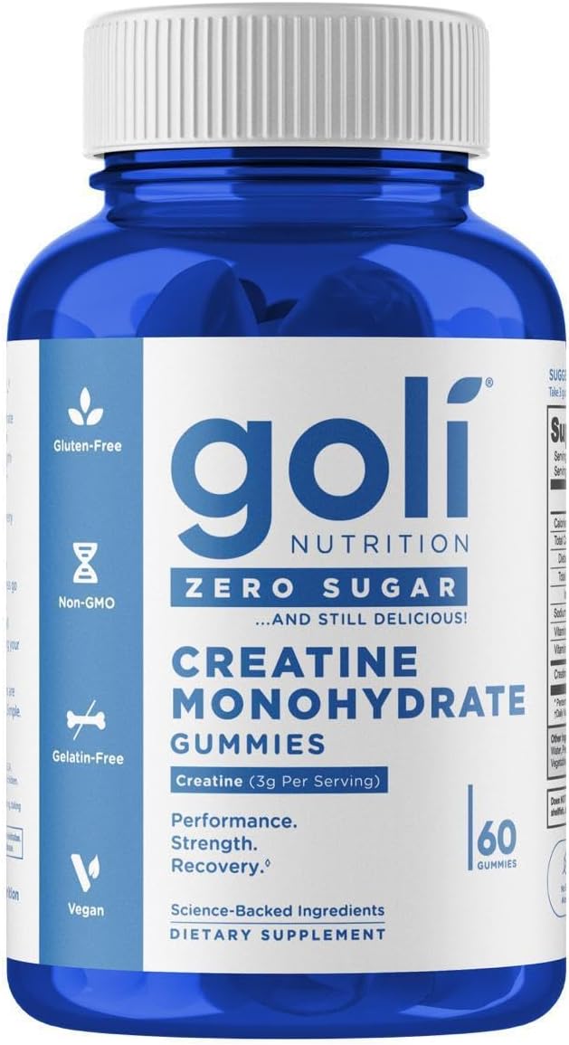 Goli Nutrition Creatine Monohydrate Sugar Free Vegan Dietary Supplement Gummies - 60ct EXP- 03/2027