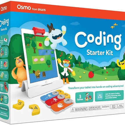 Osmo Coding Starter Kit for iPad - 3 Educational Games, Ages 5-10+ (New)