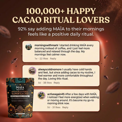 Maia Ceremonial Cacao | Super Cacao | High Flavanols | Supports Healthy Blood Pressure