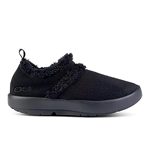 OOFOS OOcoozie Low Recovery Shoe Black Size 8 New