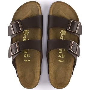 Birkenstock Arizona Birko-Flor Sandals Brown Size M 16 Unisex New