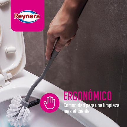 REYNERA Plastic Toilet Bowl Sanitary Brush With Caddy