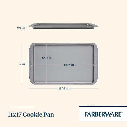Farberware Nonstick Cookie Sheet 11x17 Inch Gray New
