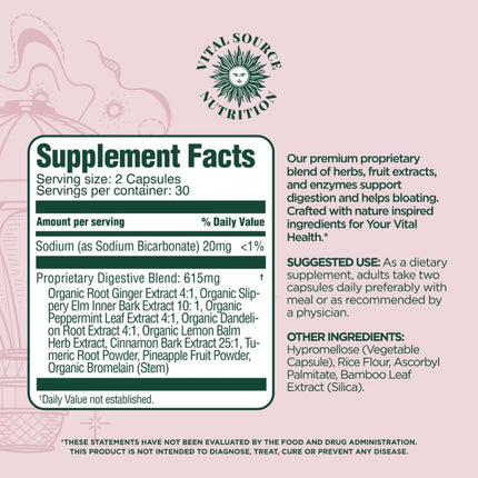 Vital Source Nutrition - AiRi - Debloat Support Capsules