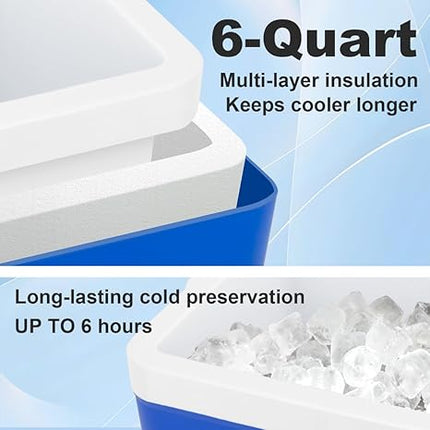 Rlxloky Ice Machine for Knee Surgery Recovery, Cold Therapy System with 6-Quart Cooler - New