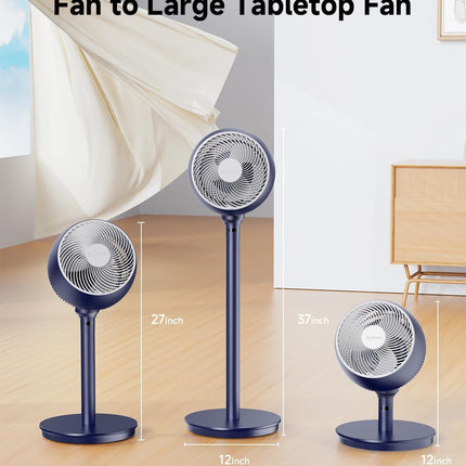 AIRMATE 9" Standing Fan with Remote Dark Blue New