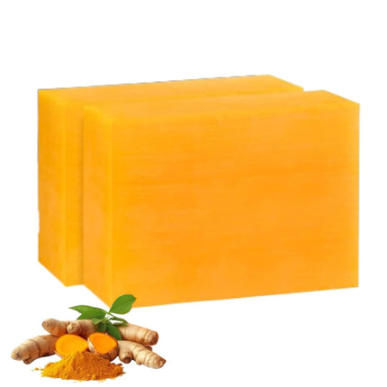 CRIVERY 2PCS Kojic Acid Soap - Lemon Turmeric & Orange Vitamin C Handmade Soap New