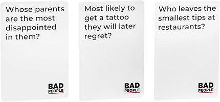 Bad People - Find Out What Your Friends Really Think of You - Hilarious Adult Party Game - Ages 17+
