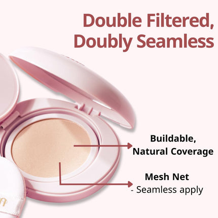 Milktouch Cushion Foundation, 24H Flawless Skin, Radiant Shine - Korean Foundation - 03 Natural Beige