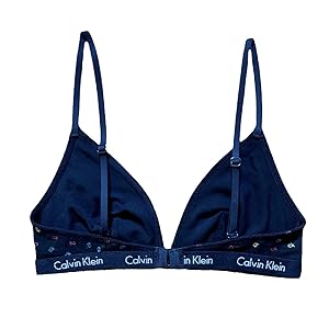 Calvin Klein ID Cotton Triangle Unlined Bra Black Size M New