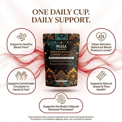 Maia Ceremonial Cacao | Super Cacao | High Flavanols | Supports Healthy Blood Pressure