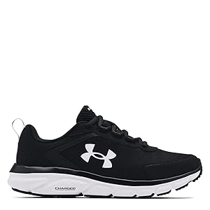 Under Armour Charged Assert 9 Black/White Size 9 D Wide Women's New