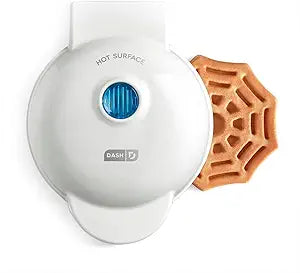 Spiderweb Mini Waffle Maker - White - New