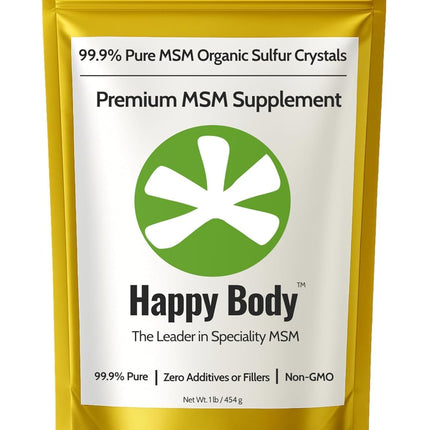 Organic Sulfur Crystals | 99.9% Pure MSM Crystals for Joint Support, Recovery, Hair, Skin & Nails | 90 Servings | 1 lb Bag