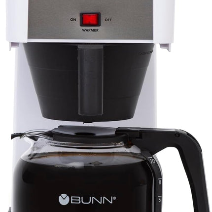BUNN GRW Classic Velocity Brew 10-Cup Home Coffee Brewer - White, New