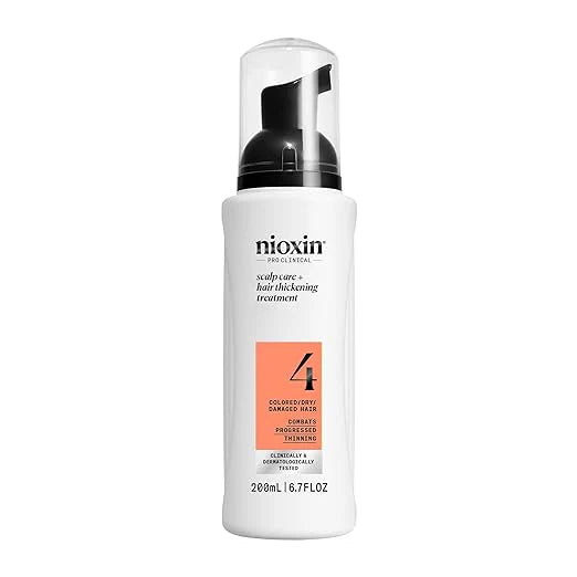 Nioxin System 4 Scalp Treatment 6.8 oz – Leave-In for Thinning, Colored Hair – New
