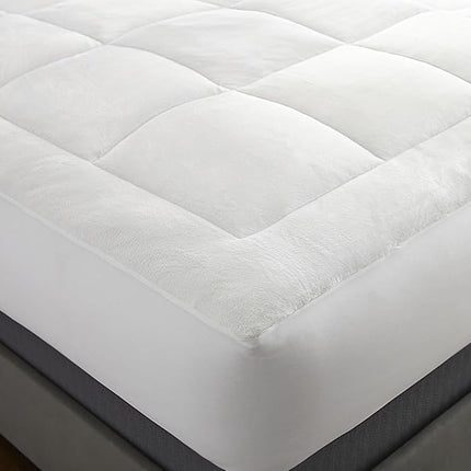 Home Spun Luxury Ultra Plush King Mattress Topper, Open Box