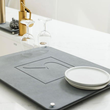 Diatomaceous Earth Large Stone Dish Drying Mat For Kitchen