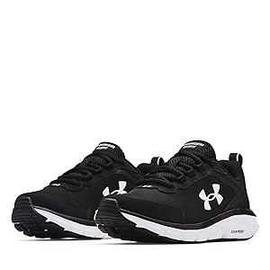 Under Armour Charged Assert 9 Black/White Size 9 D Wide Women's New