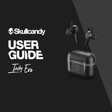 Skullcandy Indy Evo In-Ear Wireless Earbuds - Black, 30 Hr Battery, Microphone (Open Box)