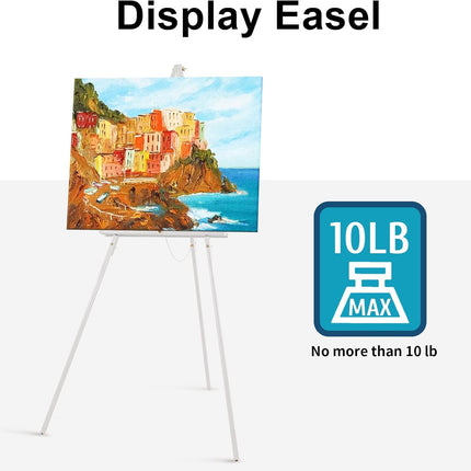 Falling in Art 65" A-Frame Tripod Easel Stand - Wooden Display Easel with Adjustable Canvas Holder - Open Box