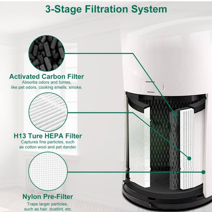 NXBHG LV-H133 Replacement Filter - True HEPA and Activated Carbon, Open Box