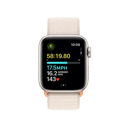 Apple Watch SE 2nd Gen (GPS) 40mm Aluminum Case - Open Box, Starlight Sport Loop (2022)