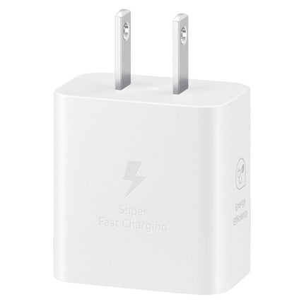 Open Box Samsung 25W Super Fast USB-C Wall Charger with USB-C Cable - White