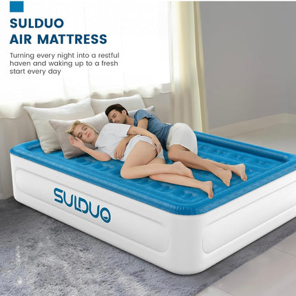 Sulduo Queen Air Mattress with Built-In Pump - Open Box (Like New)