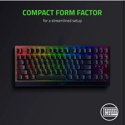 Razer BlackWidow V3 TKL Mechanical Gaming Keyboard - Yellow Switches, RGB, New