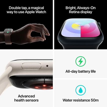 Apple Watch Series 9 (GPS + Cellular) 45mm Aluminum Case - Open Box, Midnight Sport Loop (2023)