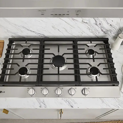 LG 36" Built-In Gas Cooktop 5 Burners Stainless Steel Open Box w/ Imperfection.