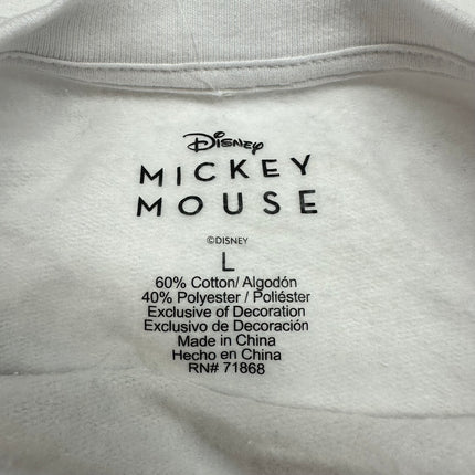 Disney Mickey Mouse Sweatshirt L White New