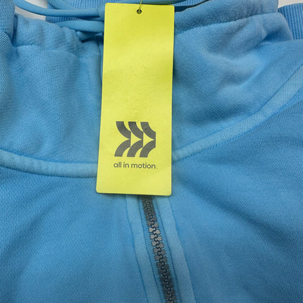 New Core Fleece 1/2 Zip Pullover Hoodie - Blue, Size 3X - All in Motion