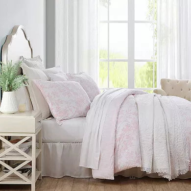 Laura Ashley Natalie Comforter Set, Full/Queen, New