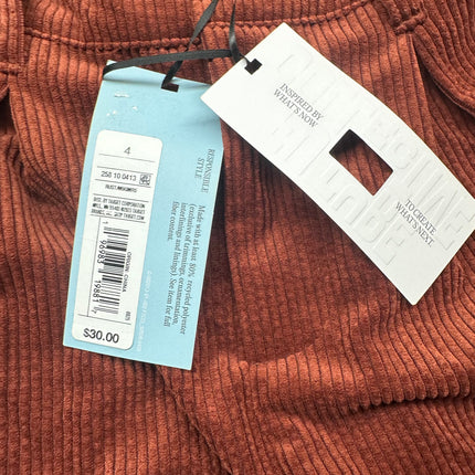 Future Collective Women’s Corduroy Shorts - Rust, New, Size 4