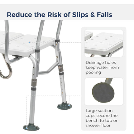 Drive Medical Splash Defense Tub Transfer Bench - New Open Box