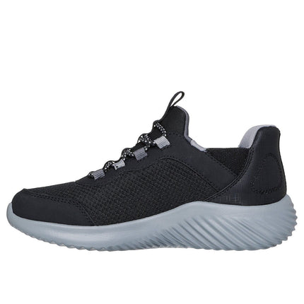 Skechers Hands Free Slip-ins Bounder Boys Shoes Charcoal Grey