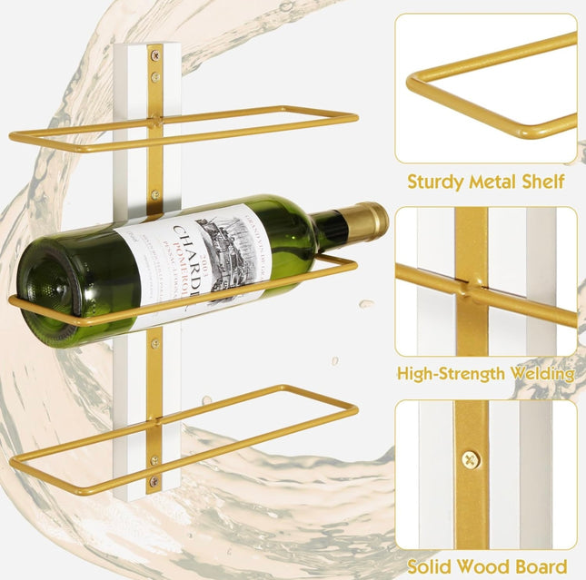 B4Life Wine Rack Wall Mounted for 9 Bottles, Open Box New