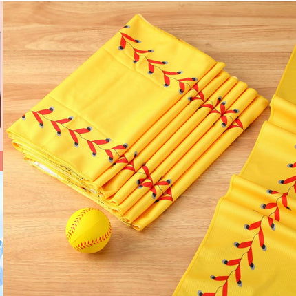 12 Pcs Cooling Towels, 40”x12” Breathable Microfiber Sports Towels for Baseball, Softball, Football, Volleyball - Yellow, New Open Box