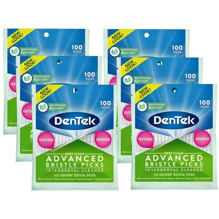 Dentek Advanced Bristle Packs 100 Ct. - 6 PACK