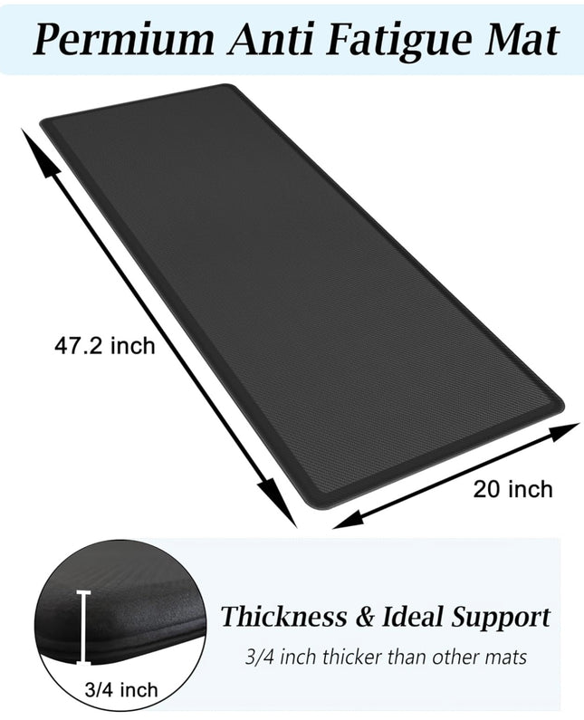 Artnice Anti-Fatigue Mat for Standing Desk - Black, 20” x 47.2”, New Open Box